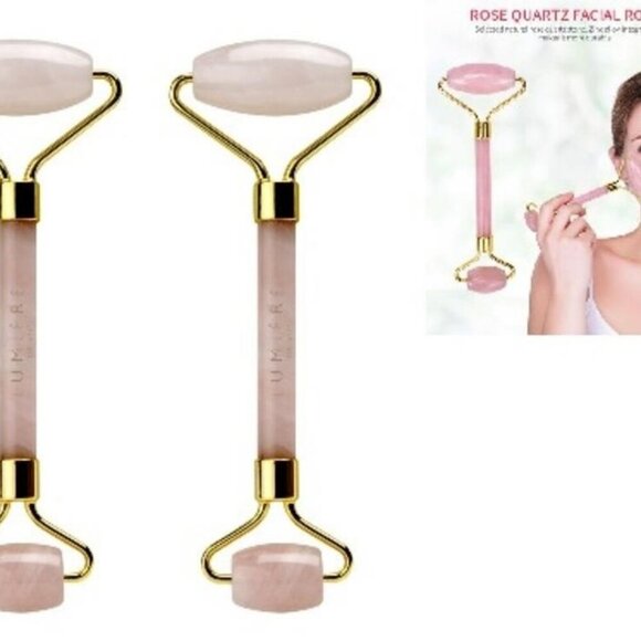 BOGO Pink Jade Facial Roller Anti Aging Wrinkle Reducing Rejuvenate Skin Care - Picture 3 of 3